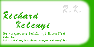 richard kelenyi business card